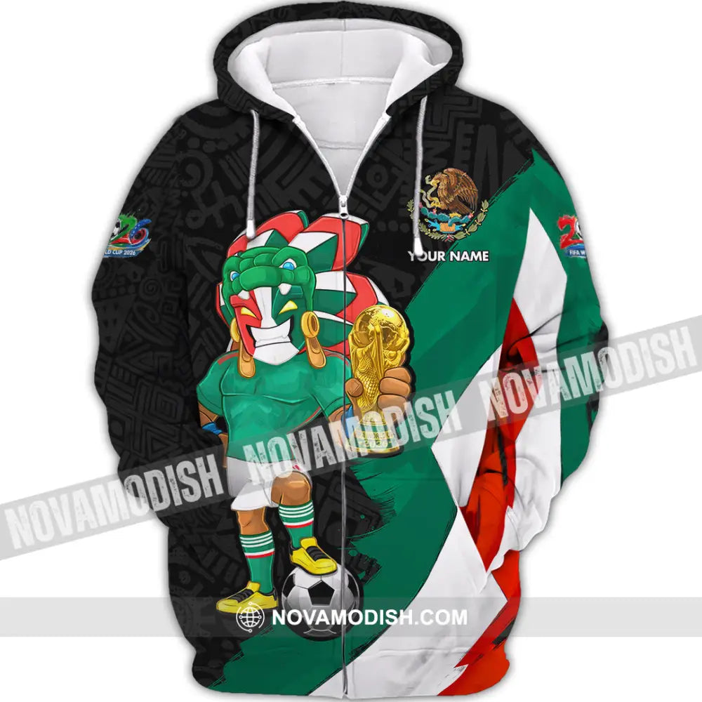 Unisex Shirt - Custom Mexico FIFA World Cup 2026 3D Shirt Zipper Hoodie / S T-shirt