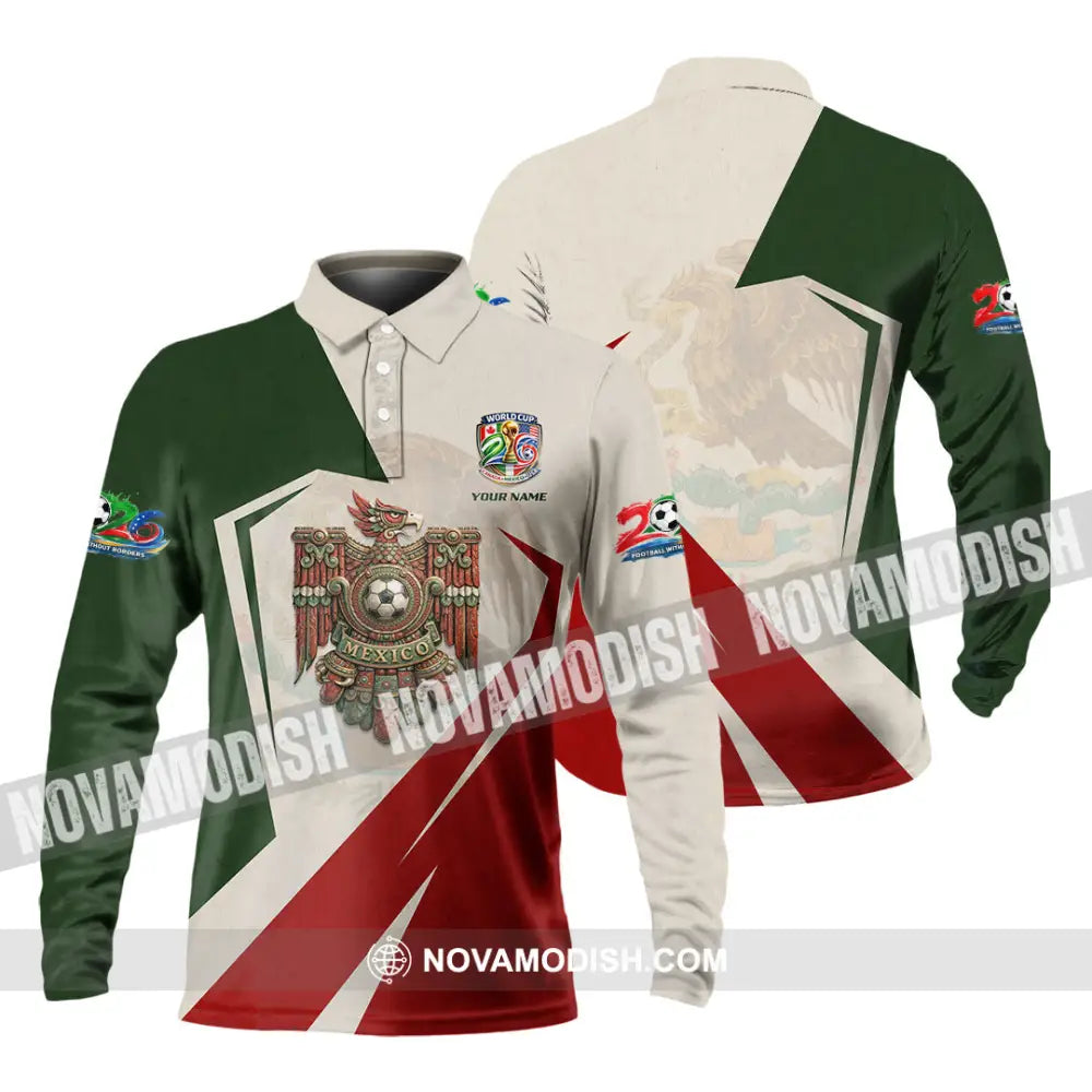 Unisex Shirt - Custom Mexico FIFA World Cup 2026 Shirt Long Sleeve Polo / S T-shirt