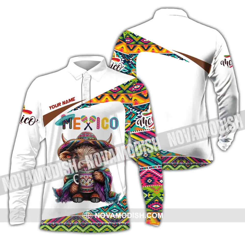 Unisex Shirt - Custom Mexico Shirt Long Sleeve Polo / S T-shirt
