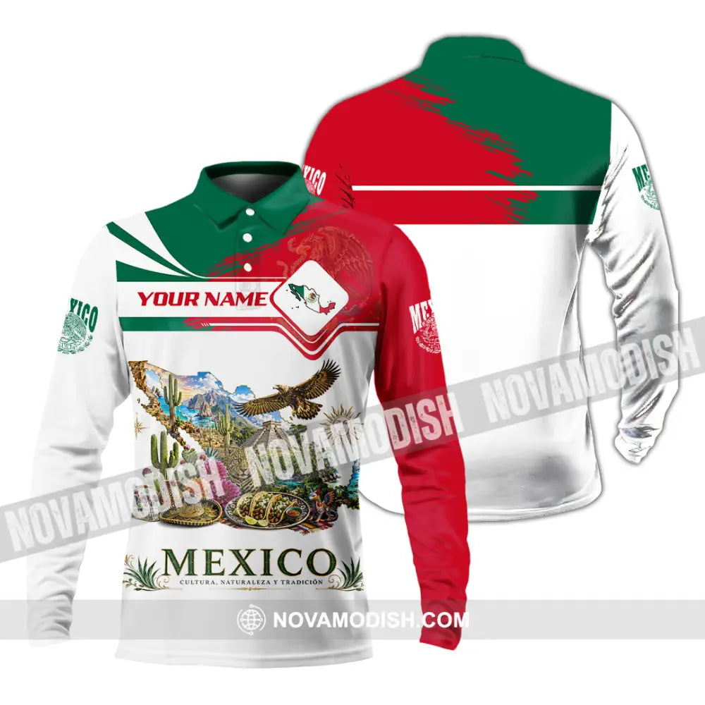 Unisex Shirt - Custom Mexico Shirt - Long Sleeve Polo / S - T-shirt