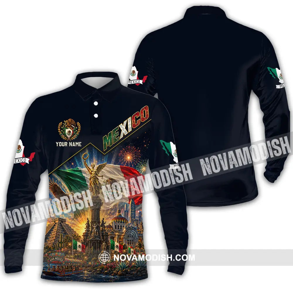 Unisex Shirt - Custom Mexico Shirt - Long Sleeve Polo / S - T-shirt