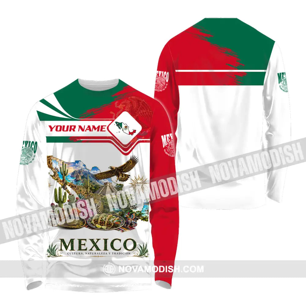 Unisex Shirt - Custom Mexico Shirt - Long Sleeve Shirt / S - T-shirt