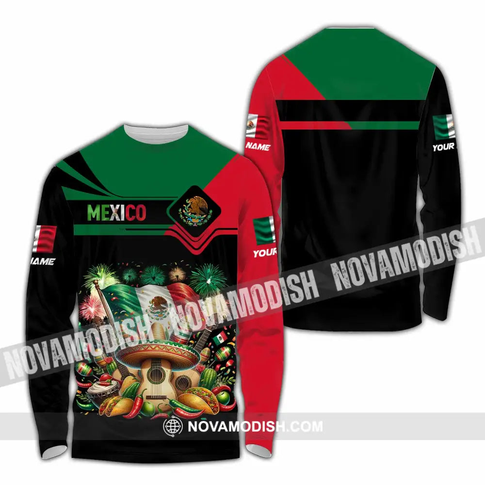 Unisex Shirt - Custom Mexico Shirt Long Sleeve Shirt / S T-shirt