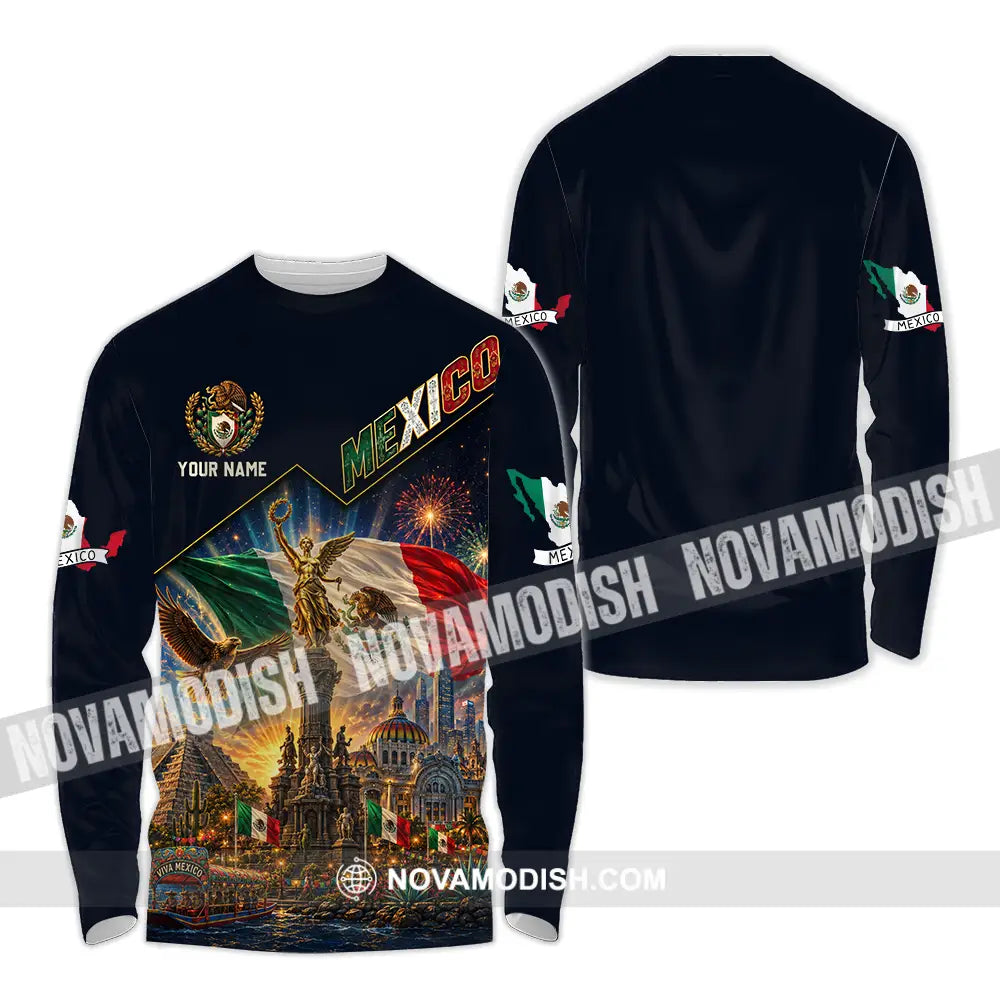 Unisex Shirt - Custom Mexico Shirt - Long Sleeve Shirt / S - T-shirt