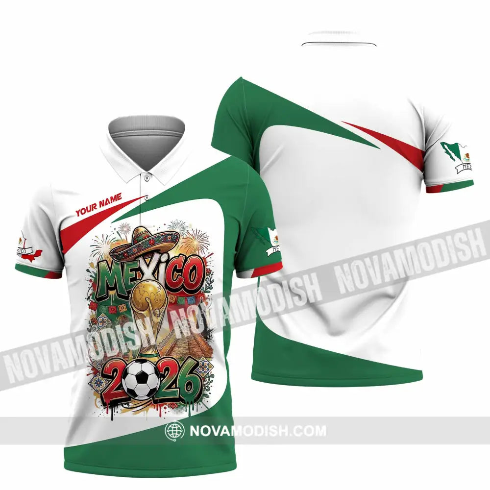 Unisex Shirt - Custom Mexico World Cup 2026 3D Shirt Polo Shirt / S T-shirt