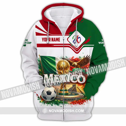 Unisex Shirt - Custom Mexico World Cup 2026 3D Shirt Zipper Hoodie / S T-shirt