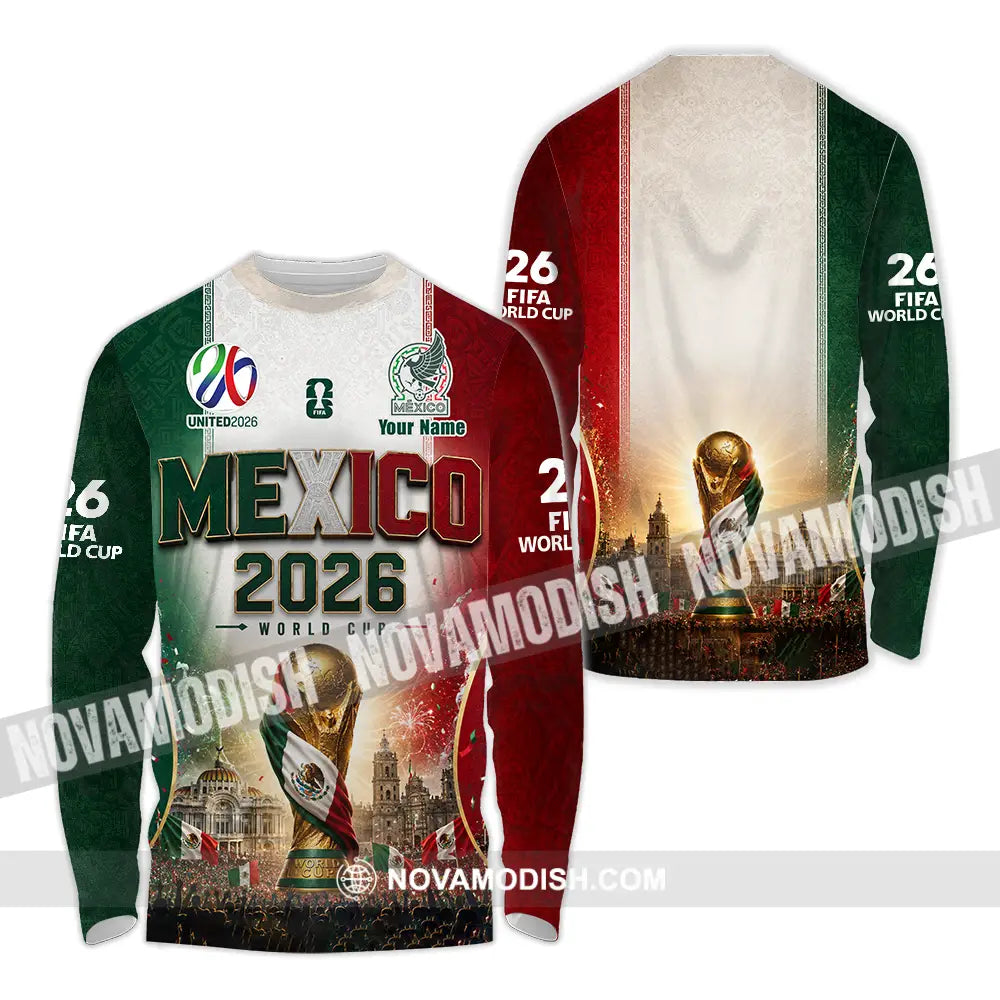 Unisex Shirt - Custom Mexico World Cup 2026 Shirt - Long Sleeve Shirt / S - T-shirt