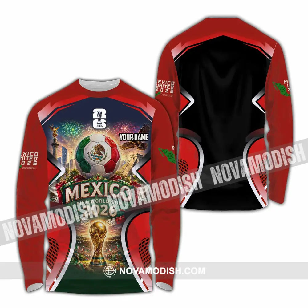 Unisex Shirt - Custom Mexico World Cup 2026 Shirt - Long Sleeve Shirt / S - T-shirt