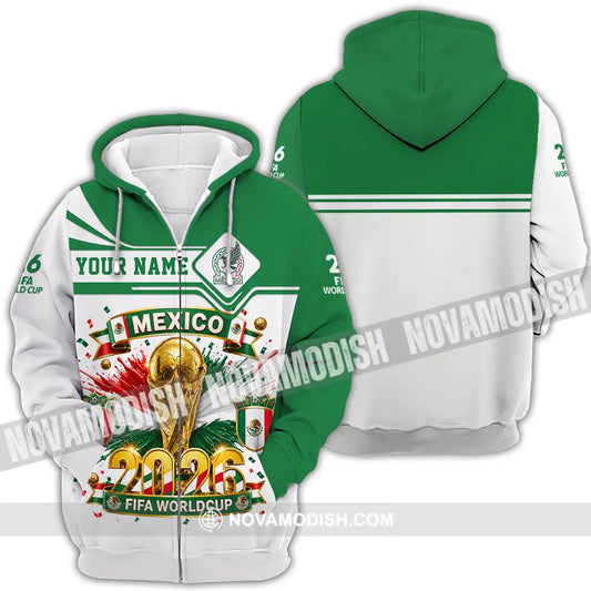 Unisex Shirt - Custom Mexico World Cup 2026 Shirt - Zipper Hoodie / S - T-shirt