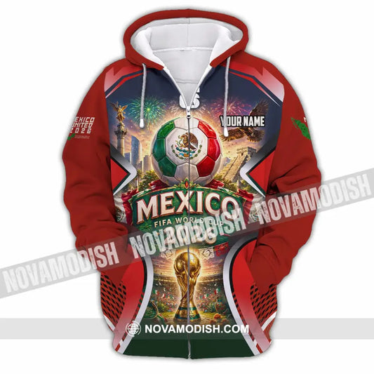 Unisex Shirt - Custom Mexico World Cup 2026 Shirt - Zipper Hoodie / S - T-shirt