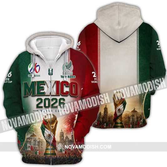 Unisex Shirt - Custom Mexico World Cup 2026 Shirt - Zipper Hoodie / S - T-shirt