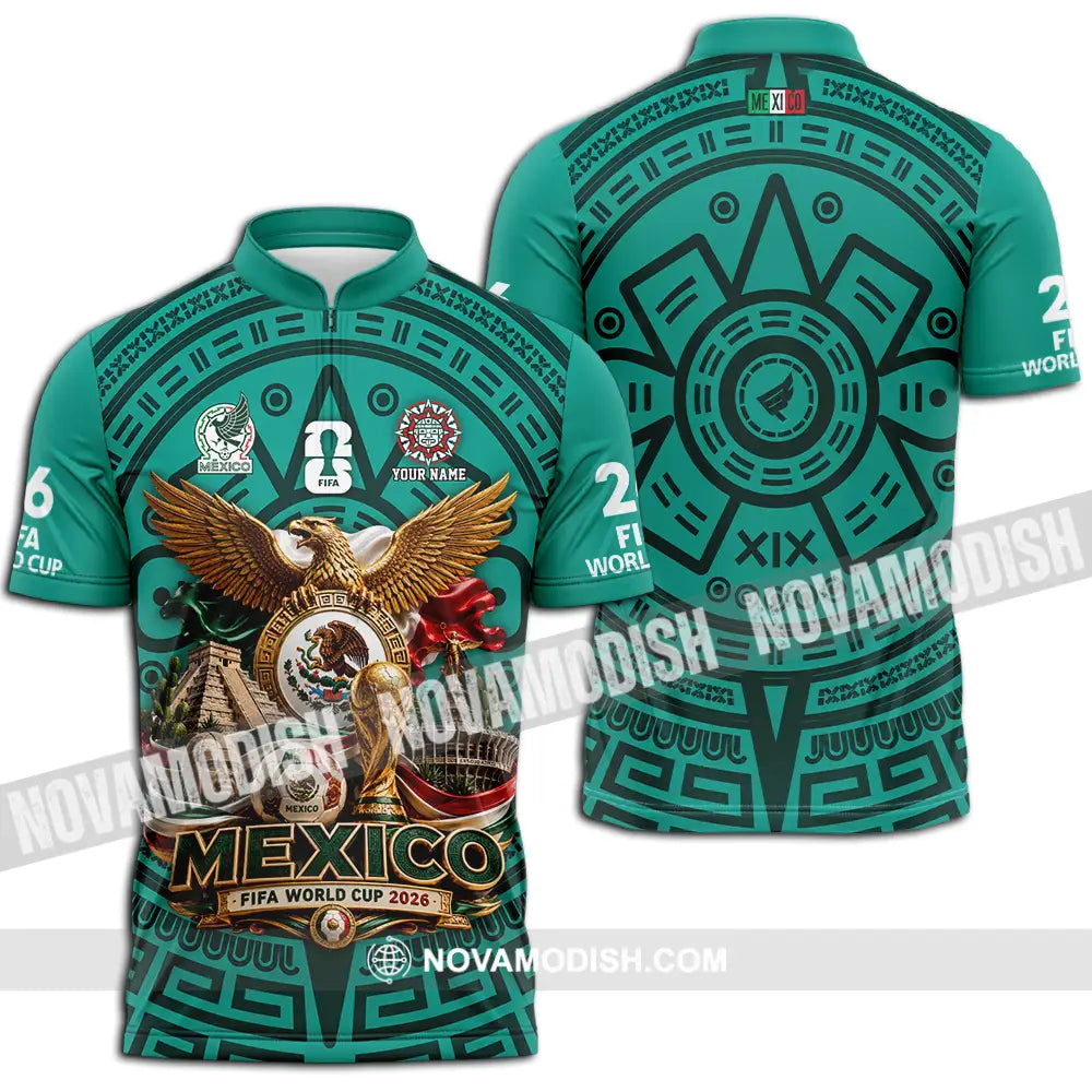 Unisex Shirt - Custom Mexico World Cup 2026 Shirt - Zipper Polo Shirt / S - T-shirt