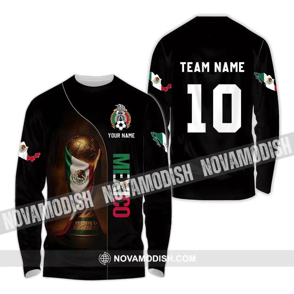 Unisex Shirt - Custom Mexico World Cup 3D Shirt Long Sleeve Shirt / S T-shirt