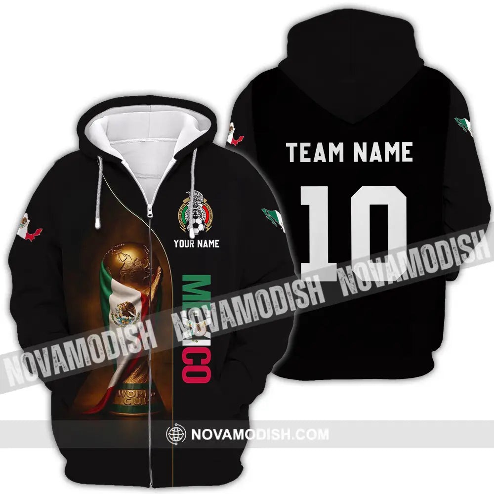 Unisex Shirt - Custom Mexico World Cup 3D Shirt Zipper Hoodie / S T-shirt