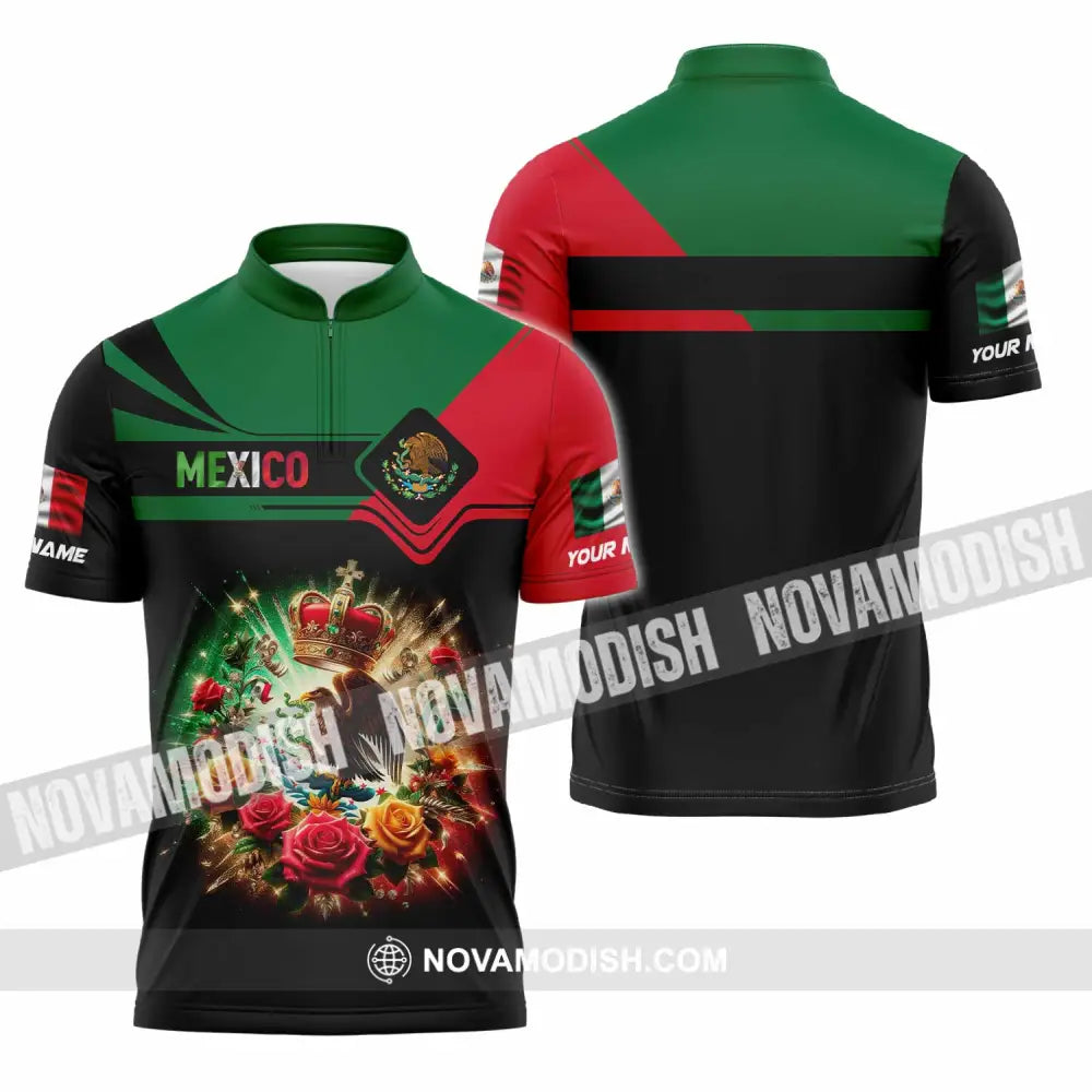 Unisex Shirt - Custom Mexico Shirt Zipper Polo Shirt / S T-shirt