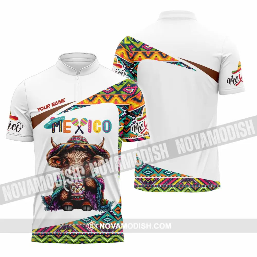 Unisex Shirt - Custom Mexico Shirt Zipper Polo Shirt / S T-shirt