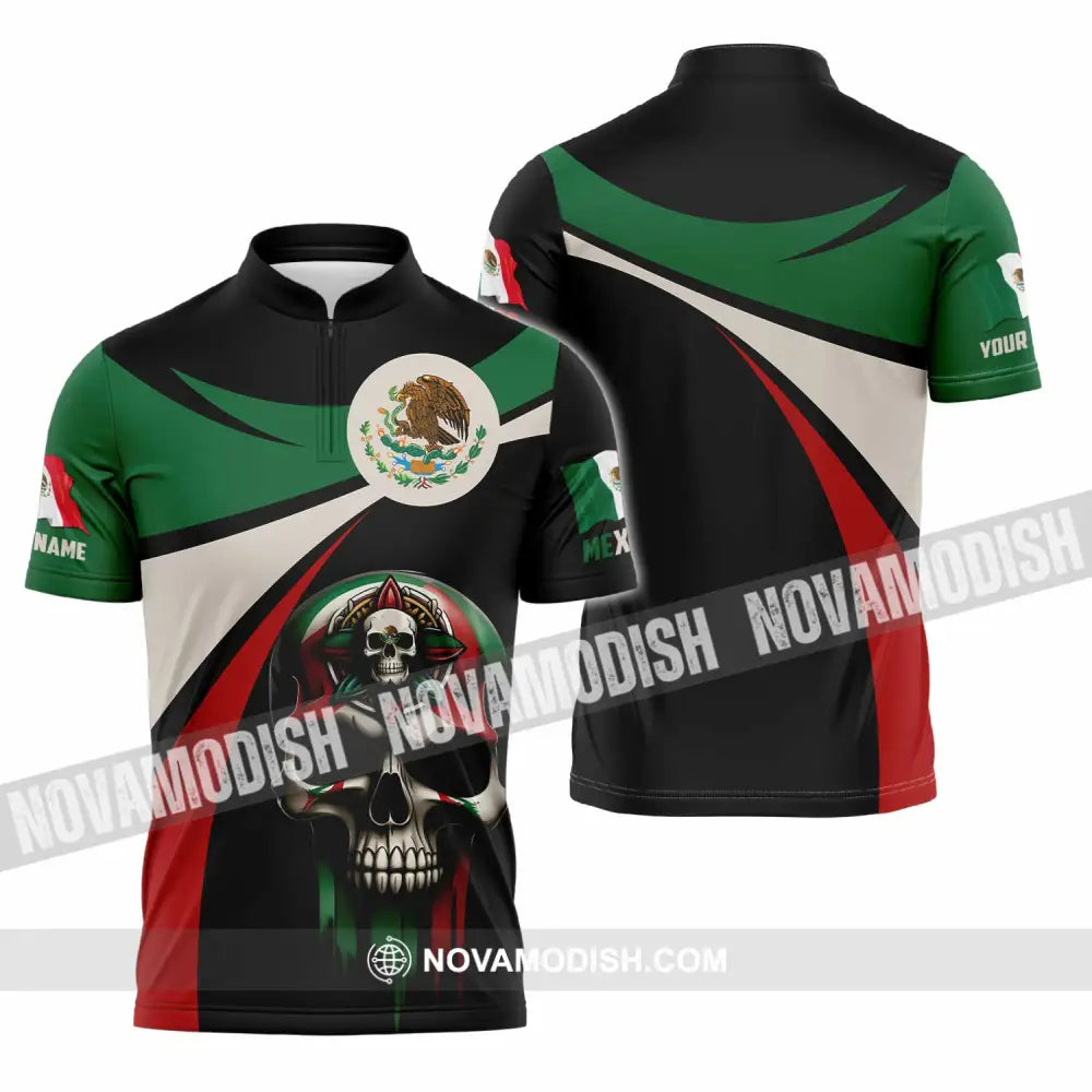 Unisex Shirt - Custom Mexico Shirt Zipper Polo Shirt / S T-shirt