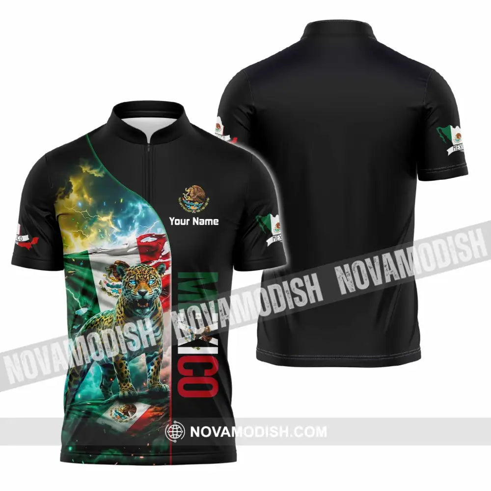 Unisex Shirt - Custom Mexico Shirt - Zipper Polo Shirt / S - T-shirt