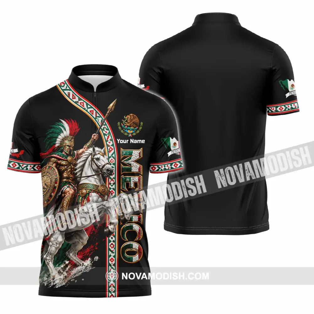 Unisex Shirt - Custom Mexico Shirt - Zipper Polo Shirt / S - T-shirt