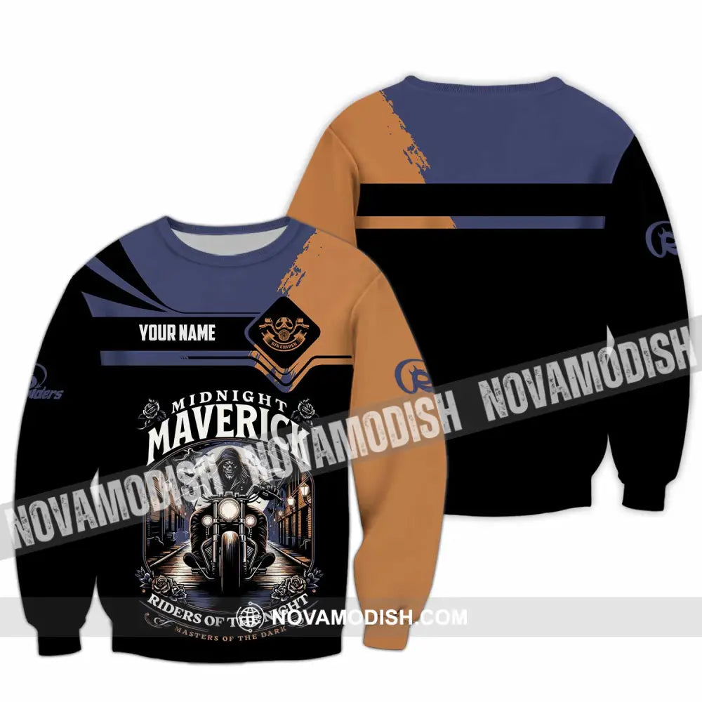 Unisex Shirt - Custom Midnight Maverick Riders Of The Night Shirt Long Sleeve / S T-shirt