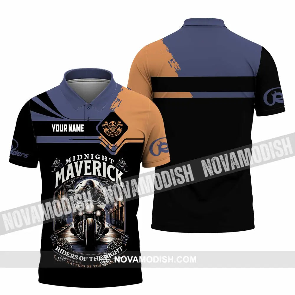 Unisex Shirt - Custom Midnight Maverick Riders Of The Night Shirt Polo Shirt / S T-shirt