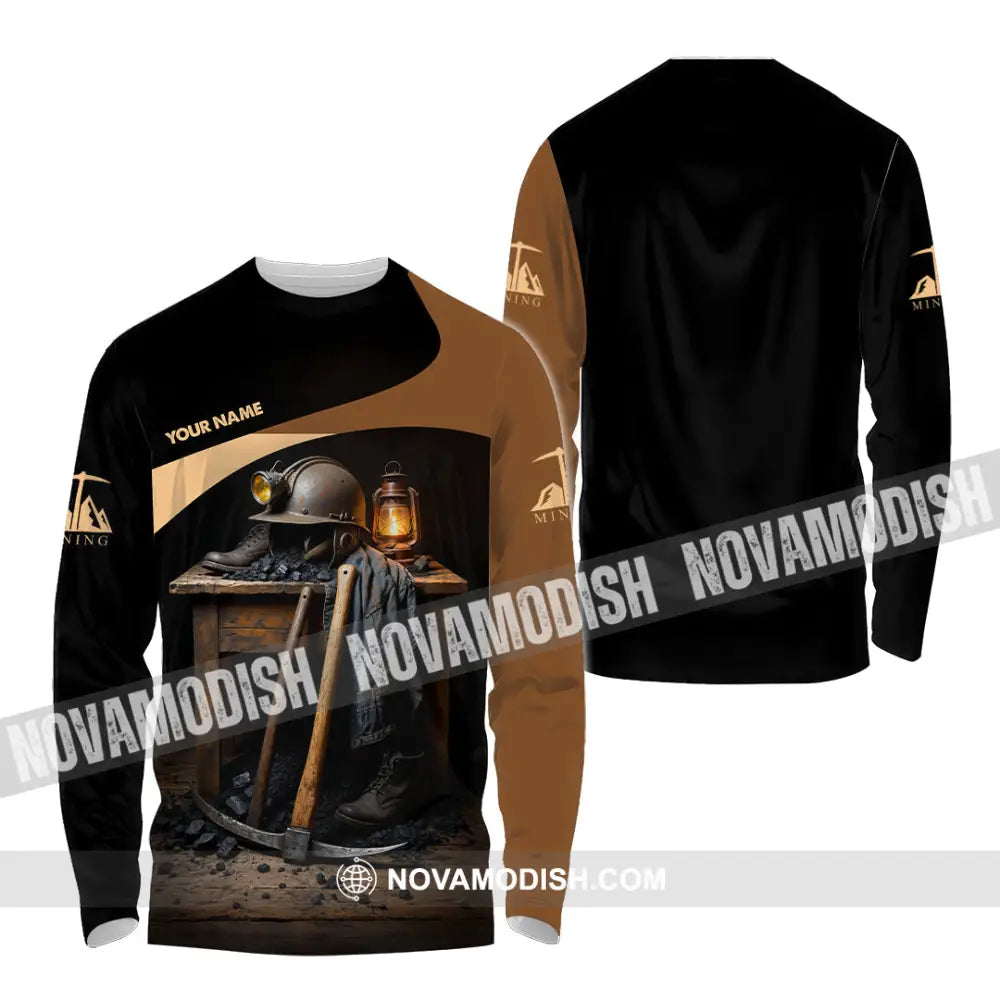 Unisex Shirt - Custom Mining Shirt - Long Sleeve Shirt / S - T-shirt
