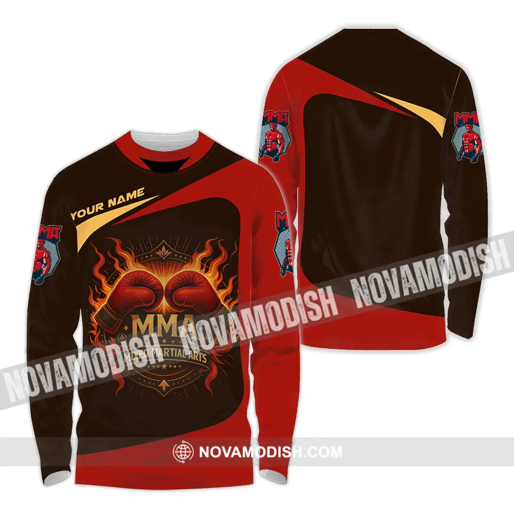 Unisex Shirt - Custom Mixed Martial Arts MMA Lover Shirt Long Sleeve Shirt / S T-shirt