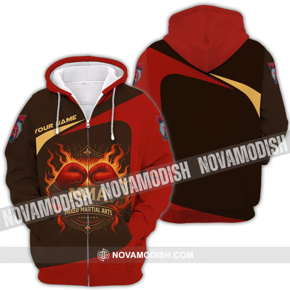 Unisex Shirt - Custom Mixed Martial Arts MMA Lover Shirt Zipper Hoodie / S T-shirt
