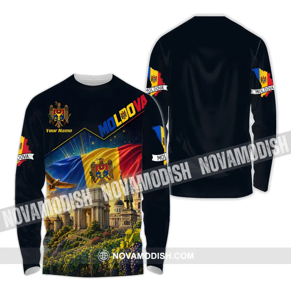 Unisex Shirt - Custom Moldova Shirt - Long Sleeve Shirt / S - T-shirt