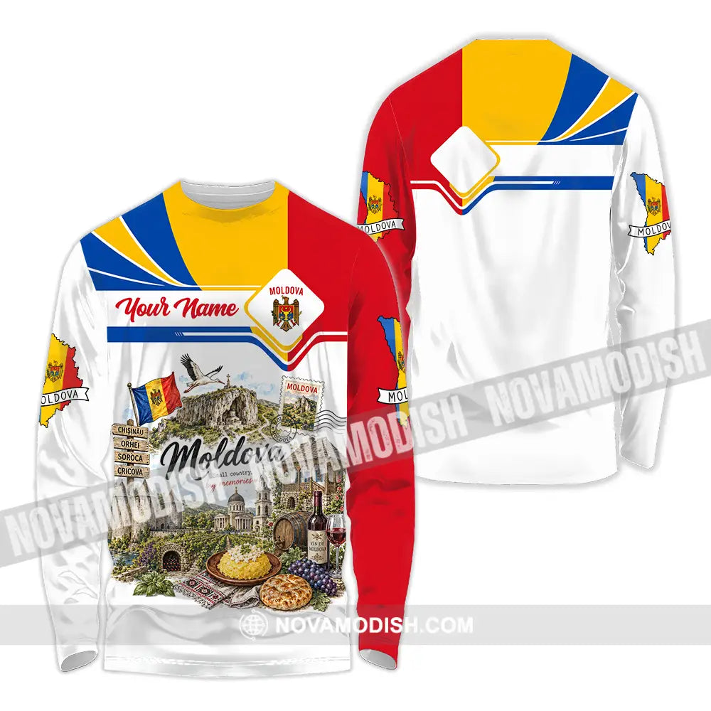 Unisex Shirt - Custom Moldova Shirt - Long Sleeve Shirt / S - T-shirt