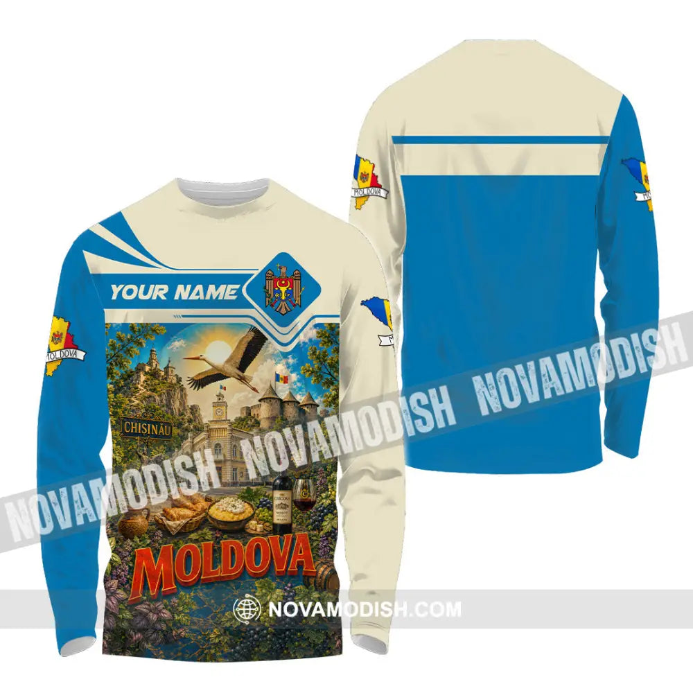 Unisex Shirt - Custom Moldova Shirt - Long Sleeve Shirt / S - T-shirt