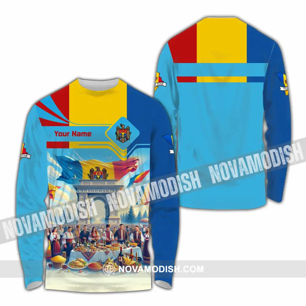 Unisex Shirt - Custom Moldova Shirt - Long Sleeve Shirt / S - T-shirt