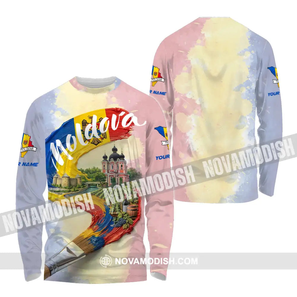 Unisex Shirt - Custom Moldova Shirt - Long Sleeve Shirt / S - T-shirt