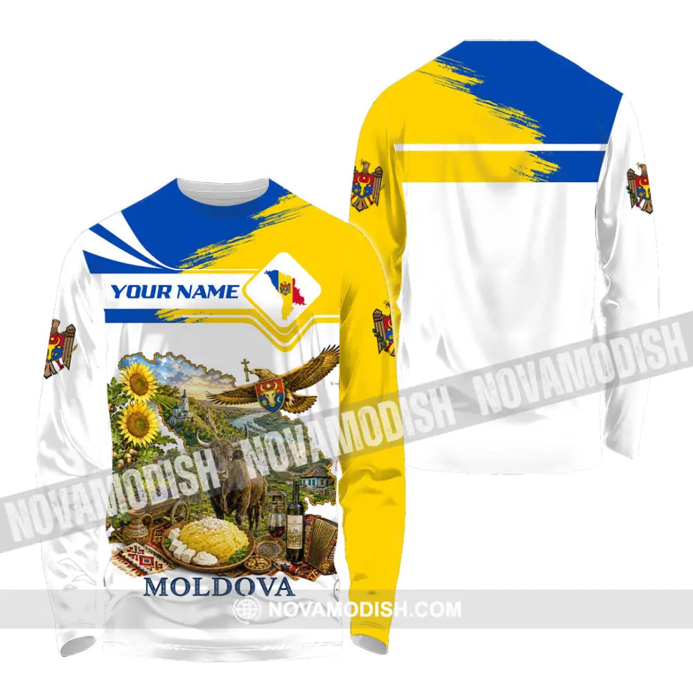 Unisex Shirt - Custom Moldova Shirt - Long Sleeve Shirt / S - T-shirt
