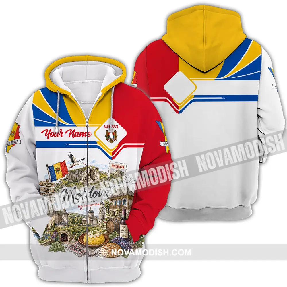 Unisex Shirt - Custom Moldova Shirt - Zipper Hoodie / S - T-shirt