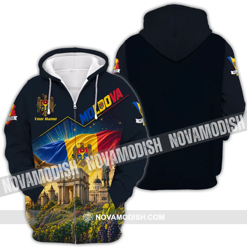 Unisex Shirt - Custom Moldova Shirt - Zipper Hoodie / S - T-shirt