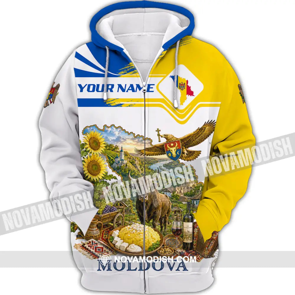 Unisex Shirt - Custom Moldova Shirt - Zipper Hoodie / S - T-shirt