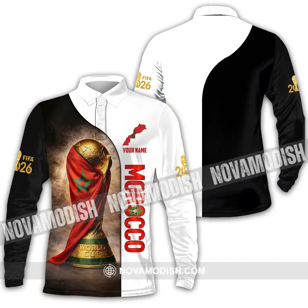 Unisex Shirt - Custom Morocco 3D Shirt Long Sleeve Polo / S T-shirt