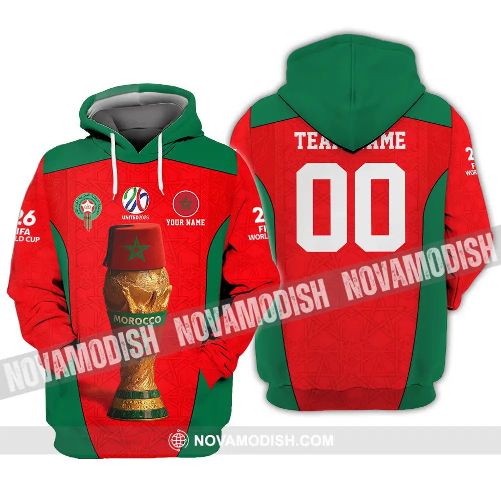 Unisex Shirt - Custom Morocco World Cup 2026 3D Shirt - Hoodie / S - T-shirt