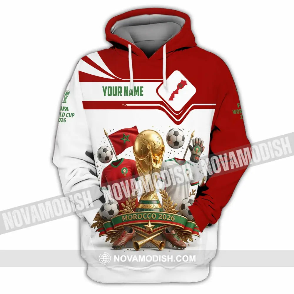 Unisex Shirt - Custom Morocco World Cup 2026 3D Shirt - Hoodie / S - T-shirt