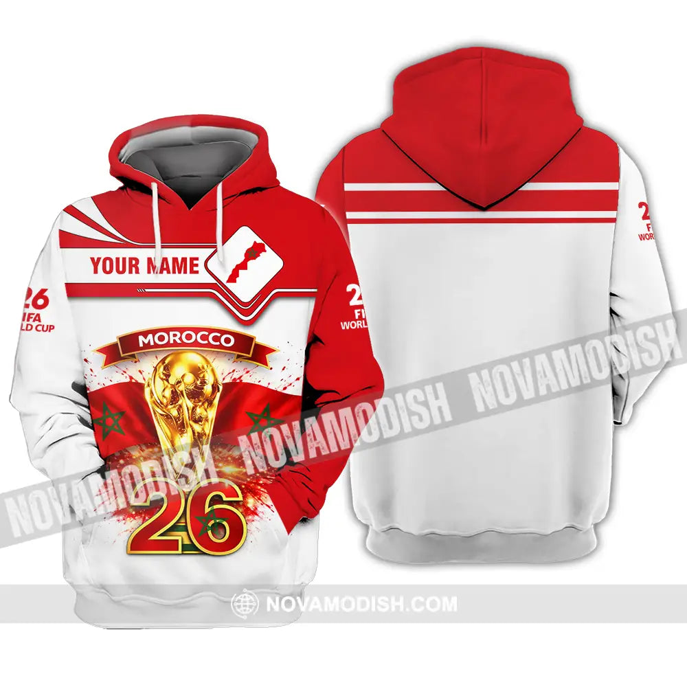Unisex Shirt - Custom Morocco World Cup 2026 3D Shirt - Hoodie / S - T-shirt