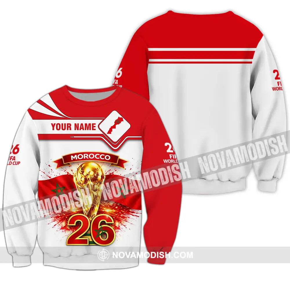 Unisex Shirt - Custom Morocco World Cup 2026 3D Shirt - Long Sleeve / S - T-shirt