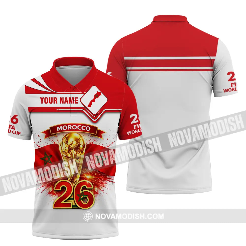 Unisex Shirt - Custom Morocco World Cup 2026 3D Shirt - Polo Shirt / S - T-shirt