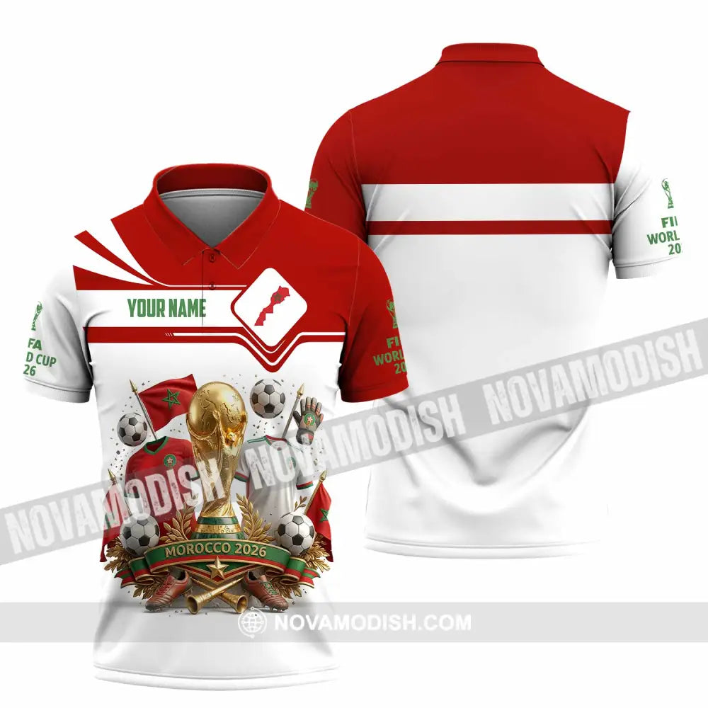 Unisex Shirt - Custom Morocco World Cup 2026 3D Shirt - Polo Shirt / S - T-shirt