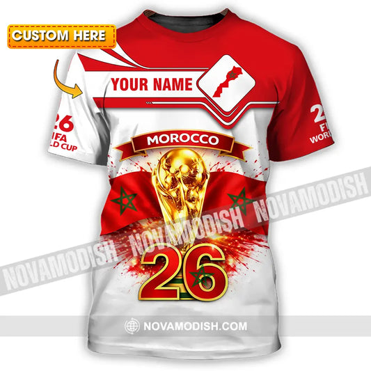 Unisex Shirt - Custom Morocco World Cup 2026 3D Shirt - T-shirt