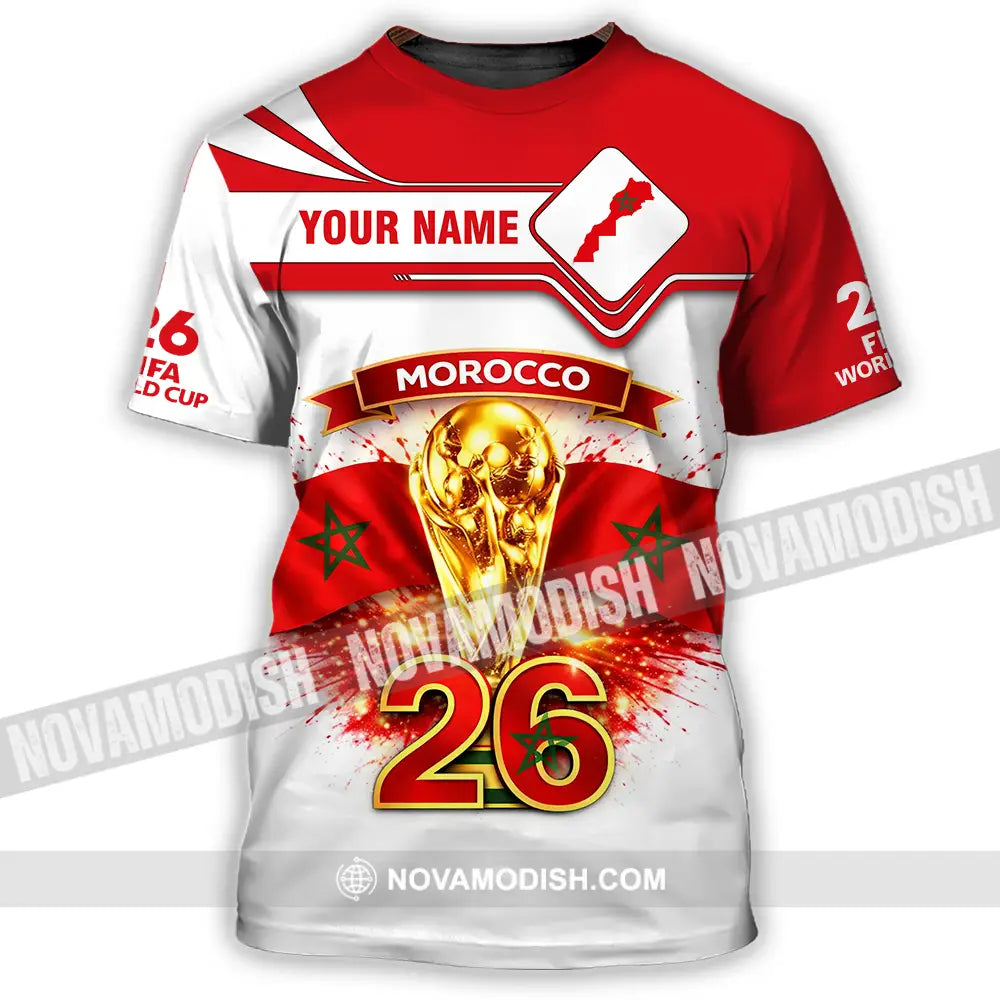 Unisex Shirt - Custom Morocco World Cup 2026 3D Shirt - T-Shirt / S - T-shirt