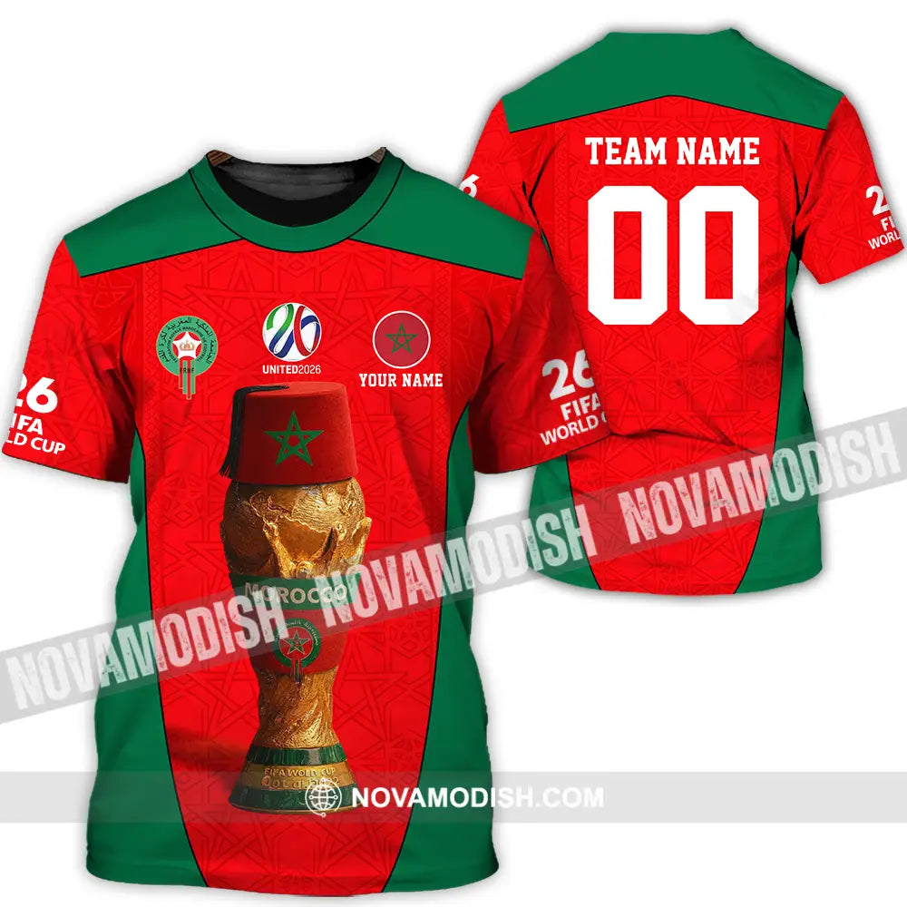 Unisex Shirt - Custom Morocco World Cup 2026 3D Shirt - T-Shirt / S - T-shirt