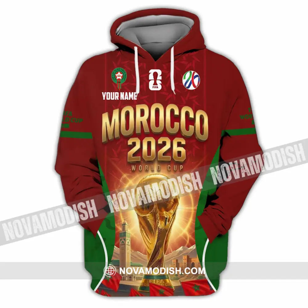 Unisex Shirt - Custom Morocco World Cup 2026 Shirt - Hoodie / S - T-shirt