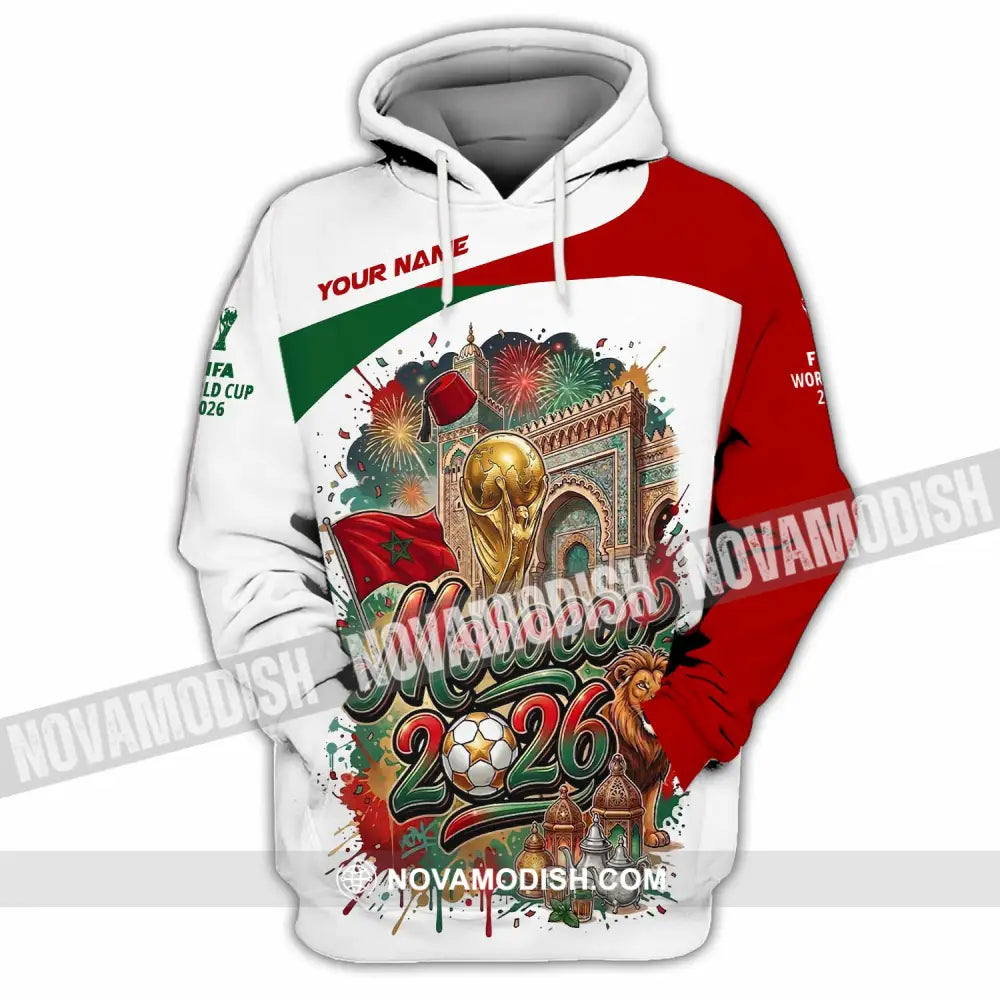Unisex Shirt - Custom Morocco World Cup 2026 Shirt - Hoodie / S - T-shirt