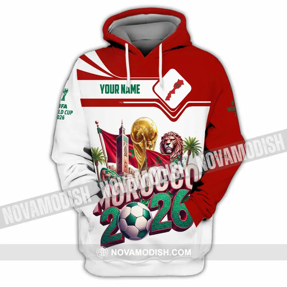 Unisex Shirt - Custom Morocco World Cup 2026 Shirt - Hoodie / S - T-shirt